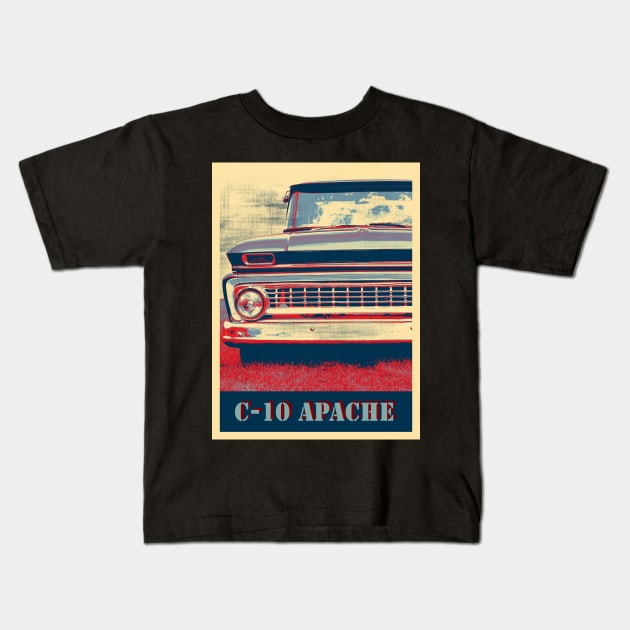 1963 Chevrolet C-10, Apache Pickup 3 Kids T-Shirt by hottehue